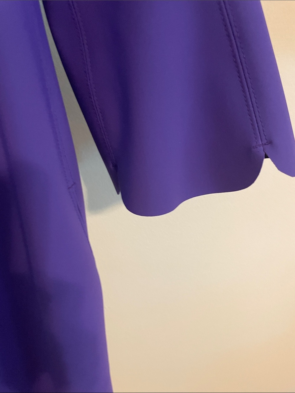 Maria Pinto Scallop-Hem Mini Dress in Vibrant Purple - Picture 2 of 7